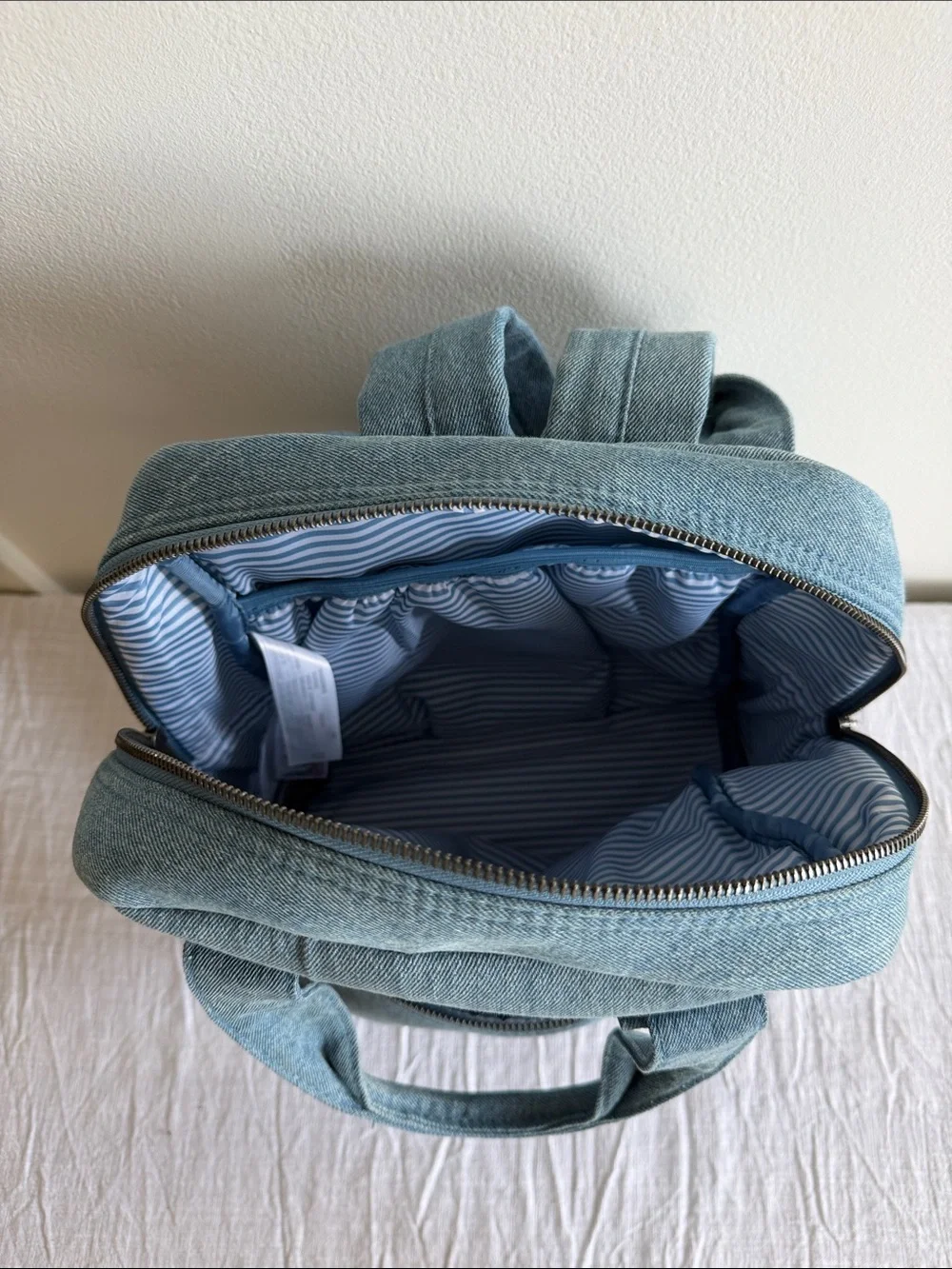 Light Blue-Denim 🏰 DISNEY 🐭 Backpack with Front Zip Pocket